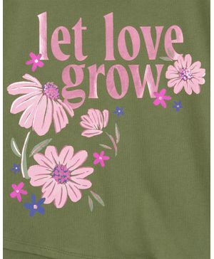 Blusa Con Ilustración De Flores Y Eslogan Let Love Grow Carter's
