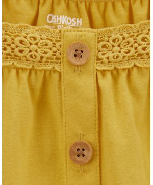 Blusa De Tejido De Gancho Con Botones Al Frente Y Olanes Oshkosh B'Gosh