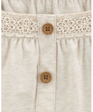 Blusa De Tejido De Gancho Con Botones Al Frente Y Olanes Oshkosh B'Gosh