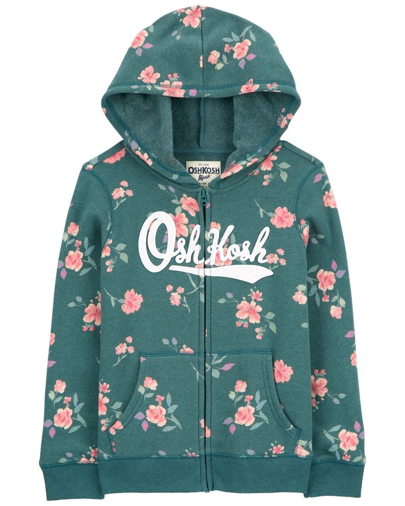 Chamarra Con Cierre Y Logotipo Estampado Floral Verde 3R310610 Oshkosh B gosh