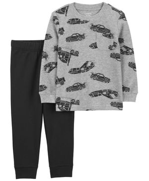 Conjunto De 2 Piezas Con Camiseta Estampada De Trasnportes Carter's