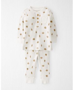 Conjunto De 2 Piezas Con Pantalón Estampado De Hojas Carter's Little Planet
