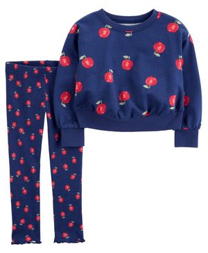 Conjunto De 2 Piezas Con Sudadera Estampado De Manzanas Carter's