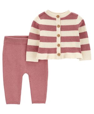 Conjunto De 2 Piezas Con Suéter Y Pantalón A Rayas Carter's