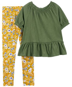 Conjunto De 2 Piezas De Playera Y Legging Con Estampado Floral Carter's