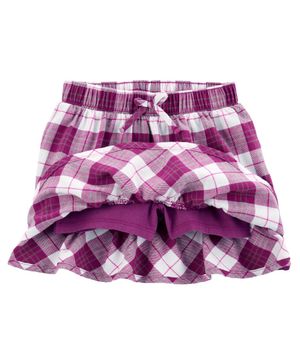 Conjunto De 2 Playeras Con Olanes De Franela A Cuadros Carter's