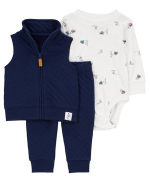 Conjunto De 3 Piezas Con Chaleco Acolchado Carter's