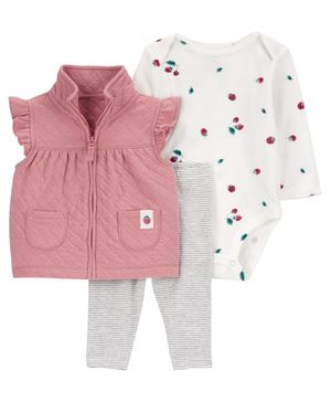 Conjunto De 3 Piezas Con Chaleco Acolchado Carter's