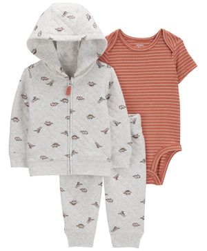 Conjunto De 3 Piezas Con Chamarra De Dinosaurio Carter's