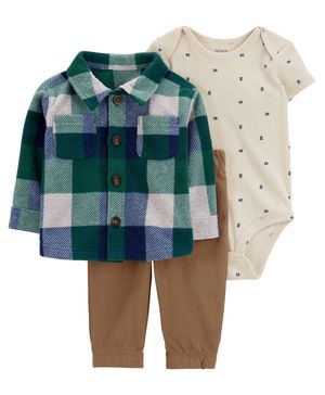 Conjunto De 3 Piezas Con Chamarra De Tela Polar Carter's