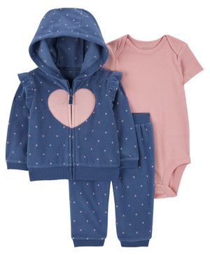 Conjunto De 3 Piezas Con Suéter Corazón Carter's