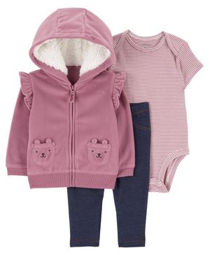 Conjunto De 3 Piezas Con Suéter Estampado De Gatitos Carter's