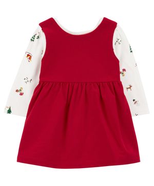 Conjunto De 3 Vestidos Rojos Navideños Carter's