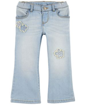 Jeans Icónicos Acampanados Con Parche Floral Oshkosh B'Gosh