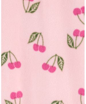 Mameluco De Tela Polar Con Pies Estampado De Cerezas Carter's