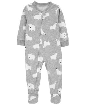 Mameluco De Tela Polar Con Pies Estampado De Oso Polar Carter's