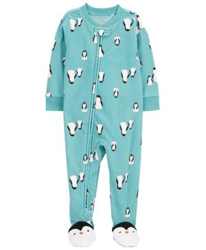Mameluco De Tela Polar Con Pies Estampado De Pingüino Carter's