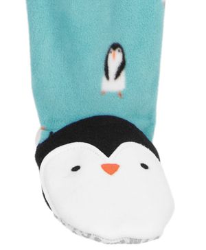 Mameluco De Tela Polar Con Pies Estampado De Pingüino Carter's