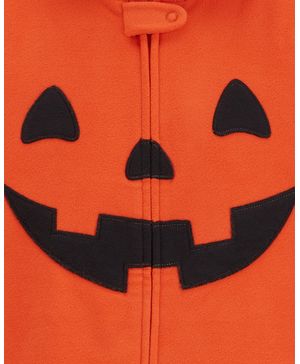 Mameluco Para Halloween Con Capucha Estampado De Calabaza Carter's