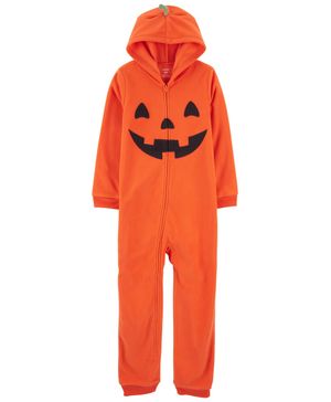 Mameluco Para Halloween Con Capucha Estampado De Calabaza Carter's