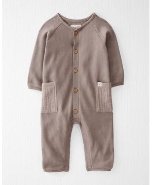 Mono Jumpsuit De Punto Tipo Waffle Con Botones Al Frente Carter's Little Planet