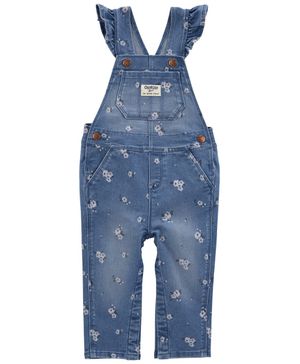 Overol De Mezclilla Elástica Estampado Floral Y Volantes Oshkosh B'Gosh