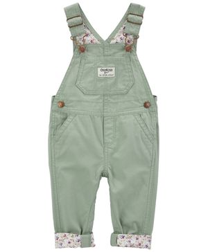 Overol De Tela Canvas Ligera Con Forro Floral Oshkosh B'Gosh