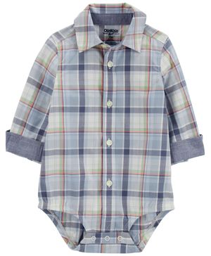 Pañalero Con Botones Al Frente Diseño De Cuadros Oshkosh B'Gosh