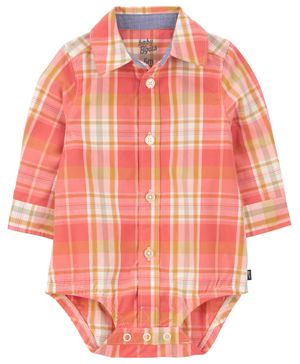 Pañalero Con Botones Al Frente Diseño De Cuadros Oshkosh B'Gosh