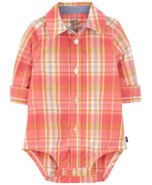 Pañalero Con Botones Al Frente Diseño De Cuadros Oshkosh B'Gosh