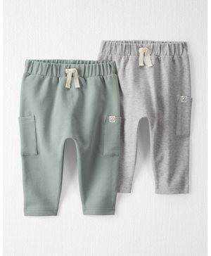 Paquete De 2 Pantalones En Colores Verde Salvia Y Gris Jaspeado Carter's Little Planet