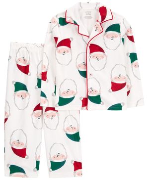 Pijama De 2 Piezas Estilo Abrigo Diseño Traje De Papá Noel Carter's