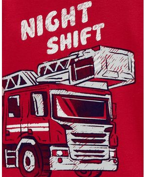 Pijama De 4 Piezas Ajuste Perfecto Estampado De Bomberos Carter's
