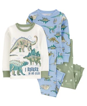 Pijama De 4 Piezas Ajuste Perfecto Estampado De Dinosaurios Carter's
