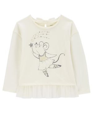 Playera Con Estampado De Ratón Carter's