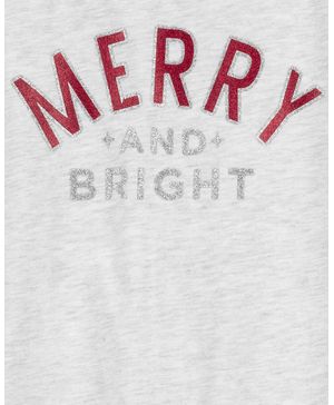 Playera Con Olanes Con La Frase Merry And Bright Carter's