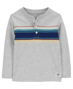 Playera Tipo Henley A Rayas Oshkosh B'Gosh