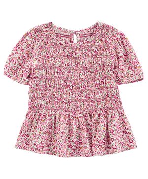 Playera Tipo Peplum Estampado Floral Carter's