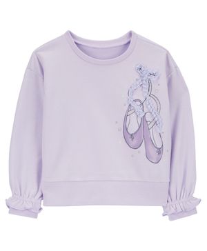 Sudadera De Algodón Con Cuello Redondo Carter's