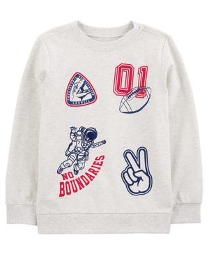 Sudadera En Tela Afelpada Con Parches Carter's