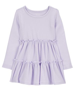 Vestido Acanalado Con Volantes Carter's