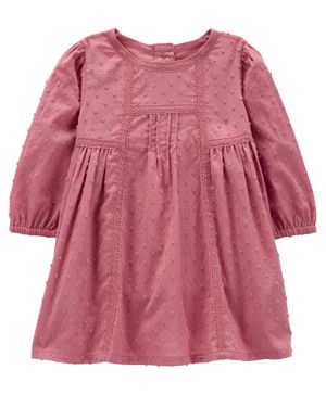 Vestido Con Adornos De Tejido De Ganchillo De Lunares Suizos Oshkosh B'Gosh