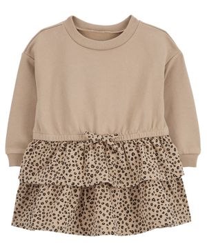 Vestido Con Volantes En Las Mangas Estampado De Leopardo Carter's