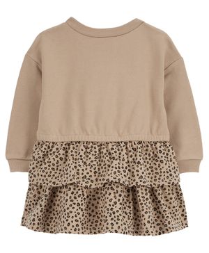 Vestido Con Volantes En Las Mangas Estampado De Leopardo Carter's