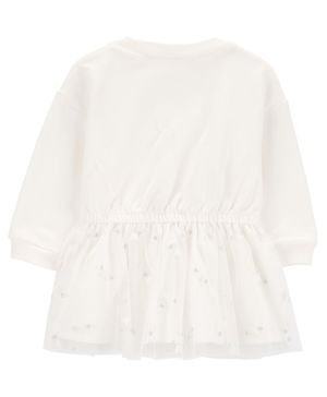 Vestido De Algodón De Manga Larga Con Brillos Carter's