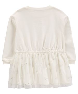 Vestido De Algodón De Manga Larga Con Brillos Carter's