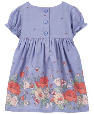 Vestido De Manga Abullonada Estampado Floral Oshkosh B'Gosh