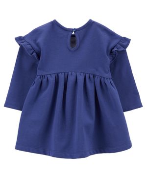 Vestido De Manga Larga Estampado Floral Color Azul Marino Carter's