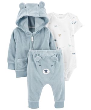 Conjunto De 3 Piezas De Suetercitos De Oso Carter's
