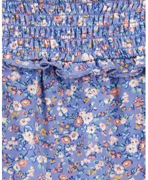 Blusa Floral De Cuello Recto De Smock Para Preescolares Oshkosh B'Gosh